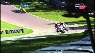 FinishNoriyuki Haga and Graeme Gowland Crash  2012 British Superbike Race 1 in Brands Hatch [upl. by Lathan]