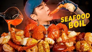 ASMR SEAFOOD BOIL MUKBANG 먹방  COOKING amp EATING SOUNDS  Zach Choi ASMR [upl. by Shina]