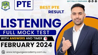 PTE Listening Full Mock Test with Answers  February 2024  Language Academy PTE NAATI amp IELTS [upl. by Nasah641]