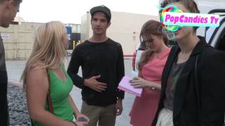 Tyler Posey with Holland Roden Crystal Reed amp Colton Haynes greets a fan at 2012 Comic [upl. by Rosane]