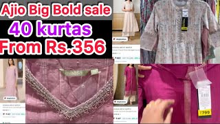 Ajio 40 kurtas haul from Rs356ajio big bold sale 2024 latest collection chandu vlogsavaasa [upl. by Marquez]