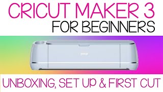 Cricut Maker 3 Unboxing Set up and Making your 1st Cut [upl. by Ginni129]