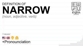 NARROW meaning definition amp pronunciation  What is NARROW  How to say NARROW [upl. by Bushore]