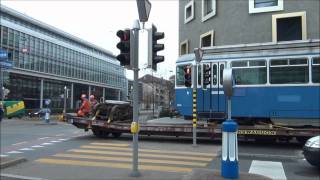 Die letzten 12 VBZ Mirage Tram verlassen Zürich nach Vinnitsa in der Ukraine 23112011 [upl. by Eenel974]