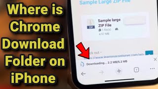 Where is chrome download folder in iPhone [upl. by Senzer994]