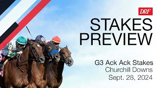 Grade 3 Ack Ack Stakes Preview  September 28 2024 [upl. by Angell831]