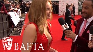 Jodie Comer Red Carpet Interview  BAFTA TV Awards 2017 [upl. by Gerg]