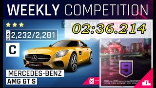 Asphalt 9 Weekly Competition  Pudong RiseAMG GT S 0236214 [upl. by Able844]