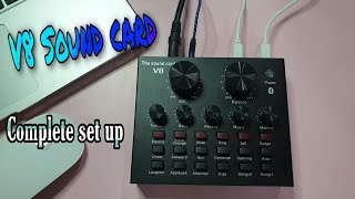 How to use V8 Sound Card  Complete set up and Sound Test [upl. by Past]