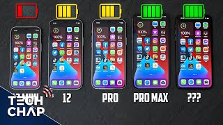 iPhone 12 Mini vs 12 vs 12 Pro vs 12 Pro Max  BATTERY Comparison  The Tech Chap [upl. by Eudocia76]