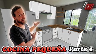 🧑🏽‍🍳Cómo hacer una COCINA integral pequeña PASO a PASO  Parte 1 [upl. by Arabella]