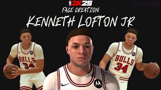 Kenneth Lofton Jr Face Creation NBA 2K25 [upl. by Atsev546]