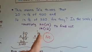 Grade 8 Math 102d Dilations  Find Scale factor in a word problem [upl. by Kallista]