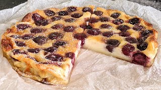 Clafoutis aux cerises  Recette RAPIDE à faire et facile  Cherry clafoutis🍒 [upl. by Ilek]