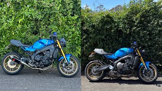 Yamaha XSR900 Akrapovic exhaust comparison vs stock [upl. by Siseneg538]