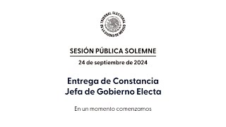 Entrega de Constancia de Validez de la Elección de la Jefatura de Gobierno de la Ciudad de México [upl. by Pronty]