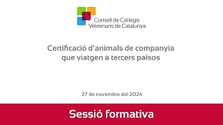 Certificació d’animals de companyia que viatgen a tercers països [upl. by Sletten]