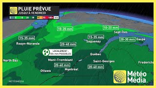 Prévisions MétéoMédia  Pluie  des orages pourraient sinviter [upl. by Fidelity769]