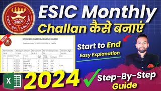 ESIC Challan Process  ESIC Monthly Challan Process  How to generate ESIC Challan online 2024 [upl. by Grand105]