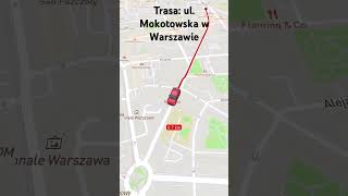 Trasa ul Mokotowska w Warszawie [upl. by Odrarej]