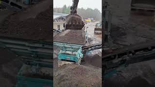 Crushed stone excavator jcb [upl. by Laaspere505]