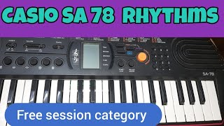 Casio SA 78 Rhythm category free session review [upl. by Leontine]