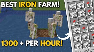 Minecraft 121 Easy IRON Farm Tutorial  1300 Per Hour [upl. by Mendive]