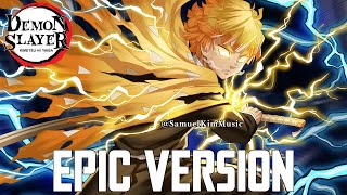 Demon Slayer Zenitsu Seventh Form Theme  Zenitsu vs Kaigaku Animation by mazumaro SPOILERS [upl. by Velick968]