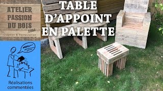 REALISER UN SALON DE JARDIN EN PALETTE  UNE PETITE TABLE [upl. by Nicko423]