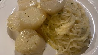 Scallops with Angel Hair Pasta  Easy and Delicious nymradhickey [upl. by Rainah]