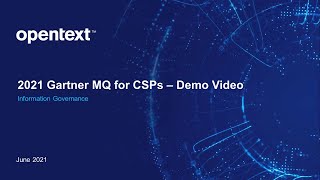 OpenText Extended ECM Use Case Video Information Governance [upl. by Neenaej]