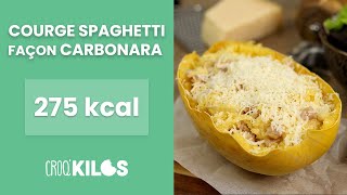 Courge spaghetti façon carbonara  CroqKilos [upl. by Tamas]