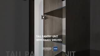 Transform your kitchen with our sleek Tall Pantry Unit featuring glass shelves [upl. by Anabal]