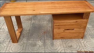 How to Build a Modern Computer Desk DIY Tutorial for Beginners [upl. by Ahsenauq]