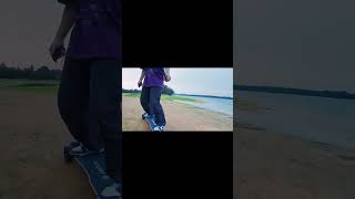 Run dirt roads with the new allterrain electric skateboard automobile electricskateboardshorts [upl. by Drannek]