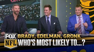 Tom Brady reunites with Gronk amp Edelman most unexpected broadcasting challenges and more [upl. by Inal]