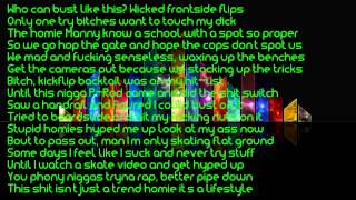 Hopsin  Nollie Tre Flip Lyrics HD 1080p [upl. by Orgel]