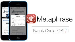 Tweak Cydia iOS 7  Metaphrase • Obtenir directement la traduction du texte sélectionné [upl. by Okun]