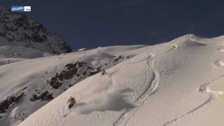 Tiefschneefahren in Sölden mit dem Yellow Powder Team [upl. by Ydderf]