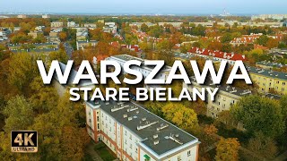 Stare Bielany z lotu ptaka  Warszawa Jesień 2022  LECE W MIASTO™ 4k [upl. by Jephthah]