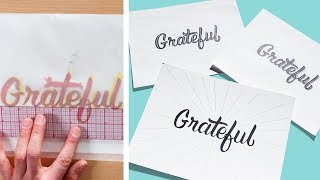 Tracing amp Transferring Words to Paper  Hand Lettering for Beginners [upl. by Anrim548]