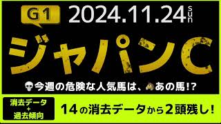 『2024 G1 ジャパンカップ 消去データ amp 過去傾向 』消去データから5頭残し！ 危険な人気馬は、あの馬！？ [upl. by Leiram]