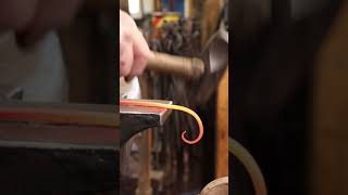 Blacksmithing  Forging a Scroll end  shorts [upl. by Notlimah505]