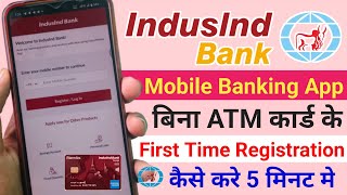 indusind bank mobile banking registration without debit cardindusind mobile banking registration [upl. by Nadabas]