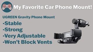 UGREEN Air Vent Gravity Phone Mount Review  My Favorite Car Mount [upl. by Tamsky]