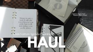 LOUIS VUITTON AGENDA PLANNER SETUP  WHATS IN MY CLOTH AND PAPER BAG  AESTHETICS  PLANNER FLIP [upl. by Koerlin]