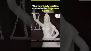 Lady of Justice statue SHEDS its blindfold and swapped its sword for the Indian Constitution [upl. by Habas73]