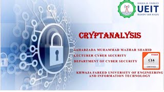 DiffieHellman Key exchange Algorithm  Lecture  Cryptanalysis  Cryptography [upl. by Nimsaj55]