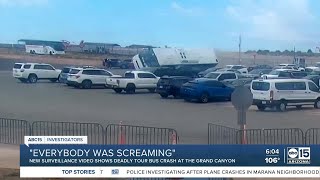 New surveillance video shows deadly 2023 tour bus crash at the Grand Canyon [upl. by Elbring]