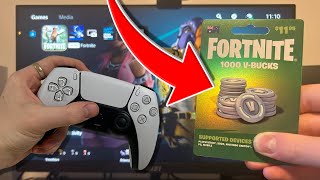 How to REDEEM Fortnite VBUCKS CODE on PLAYSTATION PS4 PS5 [upl. by Htiduy891]